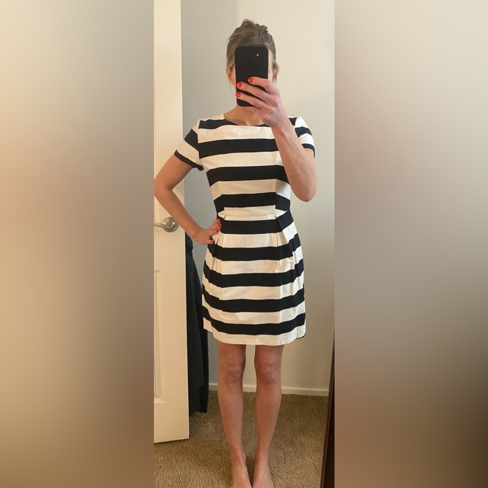 H&M size 10. Black and white strip.